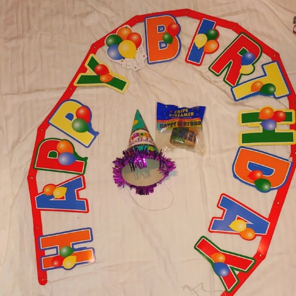 NWT Vibrant Birthday Party Banner & Decorations